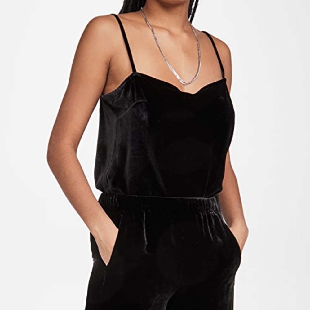 NWT Reformation black velvet tank sz. Small